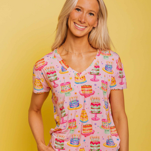 Baby Kids Bamboo Pajamas — Tiers of Joy Women's Short Sleeve T-Shirt — Image 1