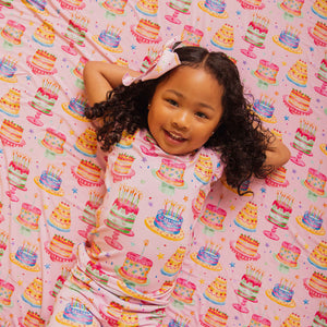 Baby Kids Bamboo Pajamas — Tiers of Joy Bum Bum Blanket — Image 1