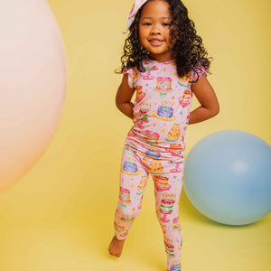 Baby Kids Bamboo Pajamas — Tiers of Joy Cap Sleeve Pajama Set — Image 1