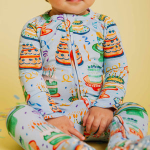 Baby Kids Bamboo Pajamas — Piece O'Cake Convertible Romper — Image 1
