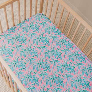 Baby Kids Bamboo Pajamas — Botanically Speaking Crib Sheet — Image 1