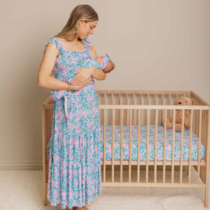 Baby Kids Bamboo Pajamas — Botanically Speaking Women's Flutter Sleeve Maxi Dress — Image 1