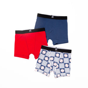 Baby Kids Bamboo Pajamas — Pitch Perfect 3-Pack Boy's Boxer Brief Underwear — Image 1