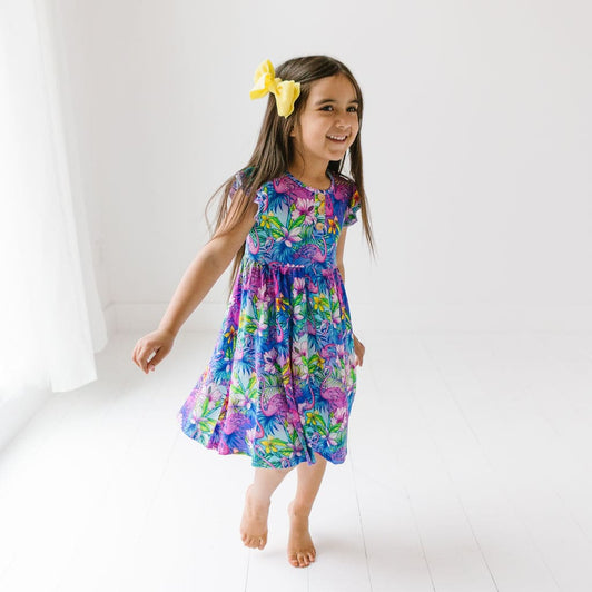 Flocking Fabulous Girls Dress & Shorts Set