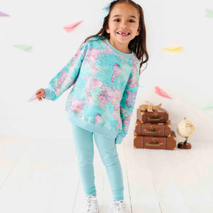 Baby Kids Bamboo Pajamas ā For What It's Earth Crew Neck Sweatshirt & Leggings ā Image 1