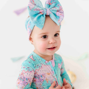 Baby Kids Bamboo Pajamas ā For What It's Earth Biggie Bow ā Image 1