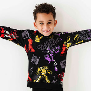 Baby Kids Bamboo Pajamas — Crew Neck Sweatshirt Transformers™ More Than Meets The Eye — Image 1