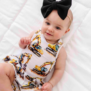 Baby Kids Bamboo Pajamas — Load & Behold Racer Back Ruffle Dress — Image 1