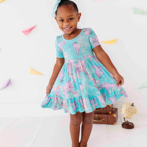 Baby Kids Bamboo Pajamas ā For What It's Earth Girls Dress & Shorts Set ā Image 1