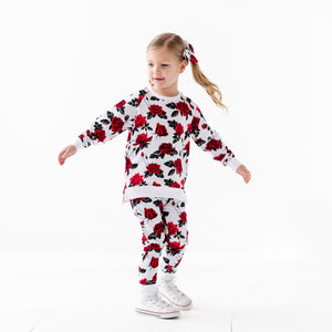 Baby Kids Bamboo Pajamas — The Final Rose Jogger Set — Image 1