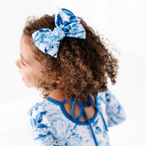Baby Kids Bamboo Pajamas — My Something Blue Alligator Clip — Image 1