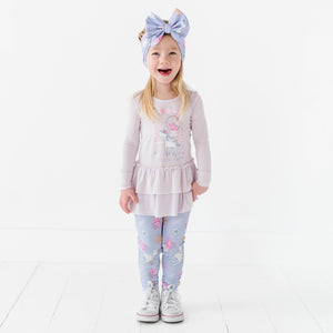 Baby Kids Bamboo Pajamas — Peppa Pig™ Ballerina Top & Tights — Image 1