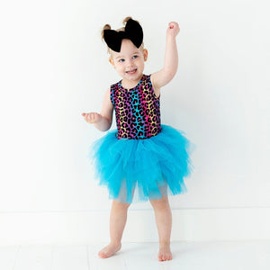 Baby Kids Bamboo Pajamas — Livin' La Cheetah Loca Tulle Tutu Dress - Tank Top — Image 1