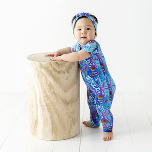 Baby Kids Bamboo Pajamas — Mixed Emoceans Romper — Image 1