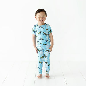 Baby Kids Bamboo Pajamas — Turtley Awesome Two-Piece Pajama Set — Image 1