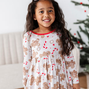 Baby Kids Bamboo Pajamas — Baking Spirits Bright Girls Dress — Image 1