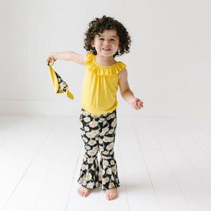 Baby Kids Bamboo Pajamas — Make My Daisy Top & Bell Bottoms Set — Image 1