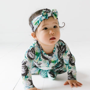 Baby Kids Bamboo Pajamas — Gorillionaire Headwrap — Image 1