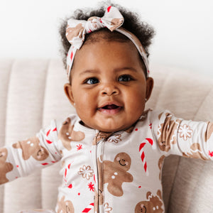 Baby Kids Bamboo Pajamas — Baking Spirits Bright Headwrap — Image 1