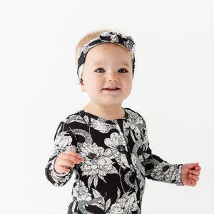 Baby Kids Bamboo Pajamas — Snake It Off Headwrap — Image 1