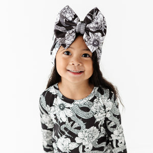 Baby Kids Bamboo Pajamas — Snake It Off Biggie Bow — Image 1