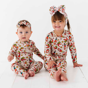 Baby Kids Bamboo Pajamas — Too Hot to Handle Two-Piece Pajama Set — Image 1