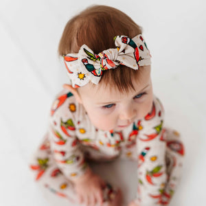Baby Kids Bamboo Pajamas — Too Hot to Handle Headwrap — Image 1