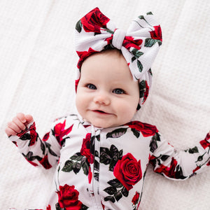 Baby Kids Bamboo Pajamas — The Final Rose Biggie Bow — Image 1