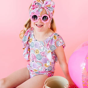 Baby Kids Bamboo Pajamas — Could've Pooled Me Biggie Bow — Image 1