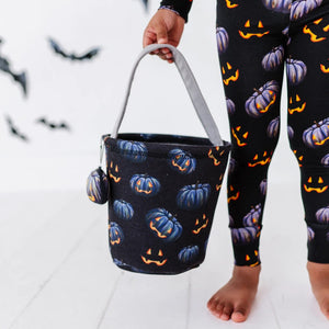 Baby Kids Bamboo Pajamas — Creepin' It Real Halloween Reversible Treat Basket — Image 1