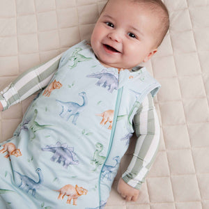 Baby Kids Bamboo Pajamas — Cuddle-saurus Sleep Sack — Image 1