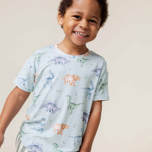 Baby Kids Bamboo Pajamas — Cuddle-saurus T-Shirt — Image 1