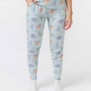 Baby Kids Bamboo Pajamas — Cuddle-saurus Women's Pants — Image 1