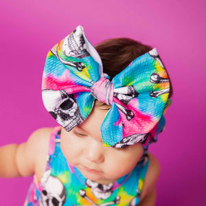 Baby Kids Bamboo Pajamas — Dead Serious Biggie Bow — Image 1