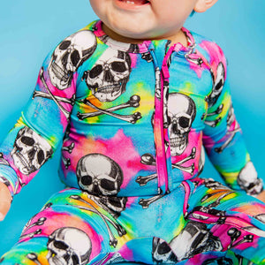 Baby Kids Bamboo Pajamas — Dead Serious Convertible Romper — Image 1