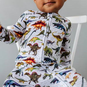 Baby Kids Bamboo Pajamas — Dinomite Convertible Romper — Image 1