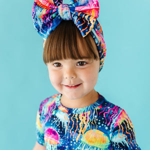 Baby Kids Bamboo Pajamas — Don't Be Jelly Biggie Bow — Image 1