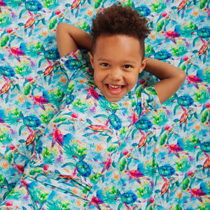 Baby Kids Bamboo Pajamas — The Turtle Package Bum Bum Blanket — Image 1