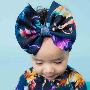 Baby Kids Bamboo Pajamas — Dragon My Heart Biggie Bow — Image 1