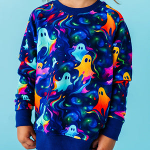 Baby Kids Bamboo Pajamas — Drop It Like It's Haunt Crew Neck Sweatshirt — Image 1