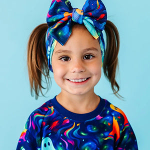 Baby Kids Bamboo Pajamas — Drop It Like It's Haunt Biggie Bow — Image 1