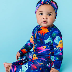 Baby Kids Bamboo Pajamas — Drop It Like It's Haunt Convertible Romper — Image 1