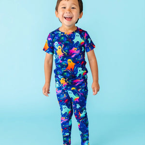 Baby Kids Bamboo Pajamas — Drop It Like It's Haunt Short Sleeve Pajama Set — Image 1