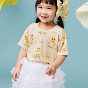 Baby Kids Bamboo Pajamas — Stardust Tulle Skort — Image 1