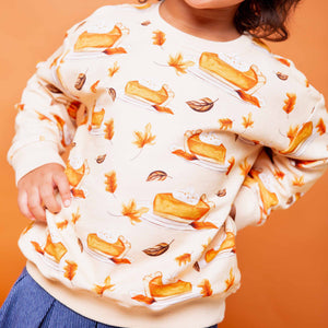 Baby Kids Bamboo Pajamas — Easy As Pie Crew Neck Sweatshirt — Image 1