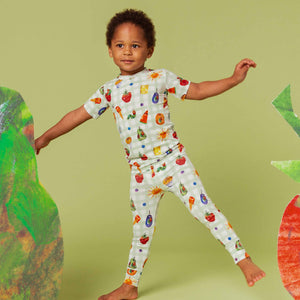 Baby Kids Bamboo Pajamas — The Very Hungry Caterpillar™ Short Sleeve Pajama Set — Image 1