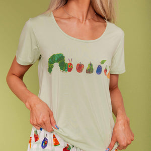 Baby Kids Bamboo Pajamas — The Very Hungry Caterpillar™ Women's Short Sleeve T-Shirt — Image 1