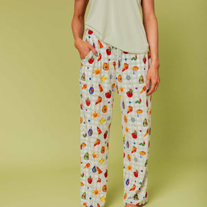 Baby Kids Bamboo Pajamas — The Very Hungry Caterpillar™ Women’s Wide Leg Pants — Image 1