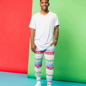 Baby Kids Bamboo Pajamas — Buddy The Elf™ Fair Isle Winter Wonderland Men's Pants — Image 1