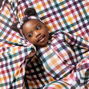 Baby Kids Bamboo Pajamas — Checkered & Charmed Bum Bum Blanket - Plush — Image 1